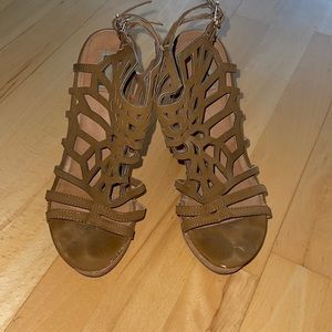 Not Rated double strap caged wedges